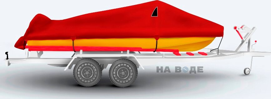 Транспортировочный тент на лодку МКМ (Ярославка) комплектация C накрытием мотора - фото 3